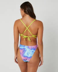 Speedo Womens Allover Digital Lattice Tie-Back